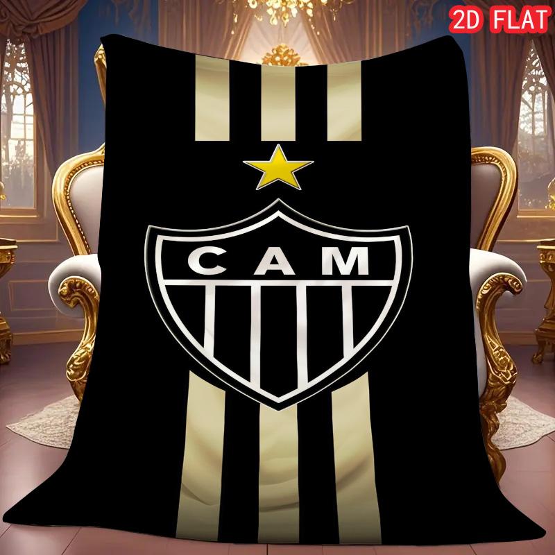 

Atlético Mineiro CAM Flannel Blanket, Football Club Logo Throw Blanket for Sofa Bed 80cm x 120cm