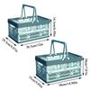 Opvouwbare Mand Buiten Draagbare Picknickbox Met Handvat Kamperen Opvouwbare Opbergplastic Doos Grote Boodschappenmand Supermarkt