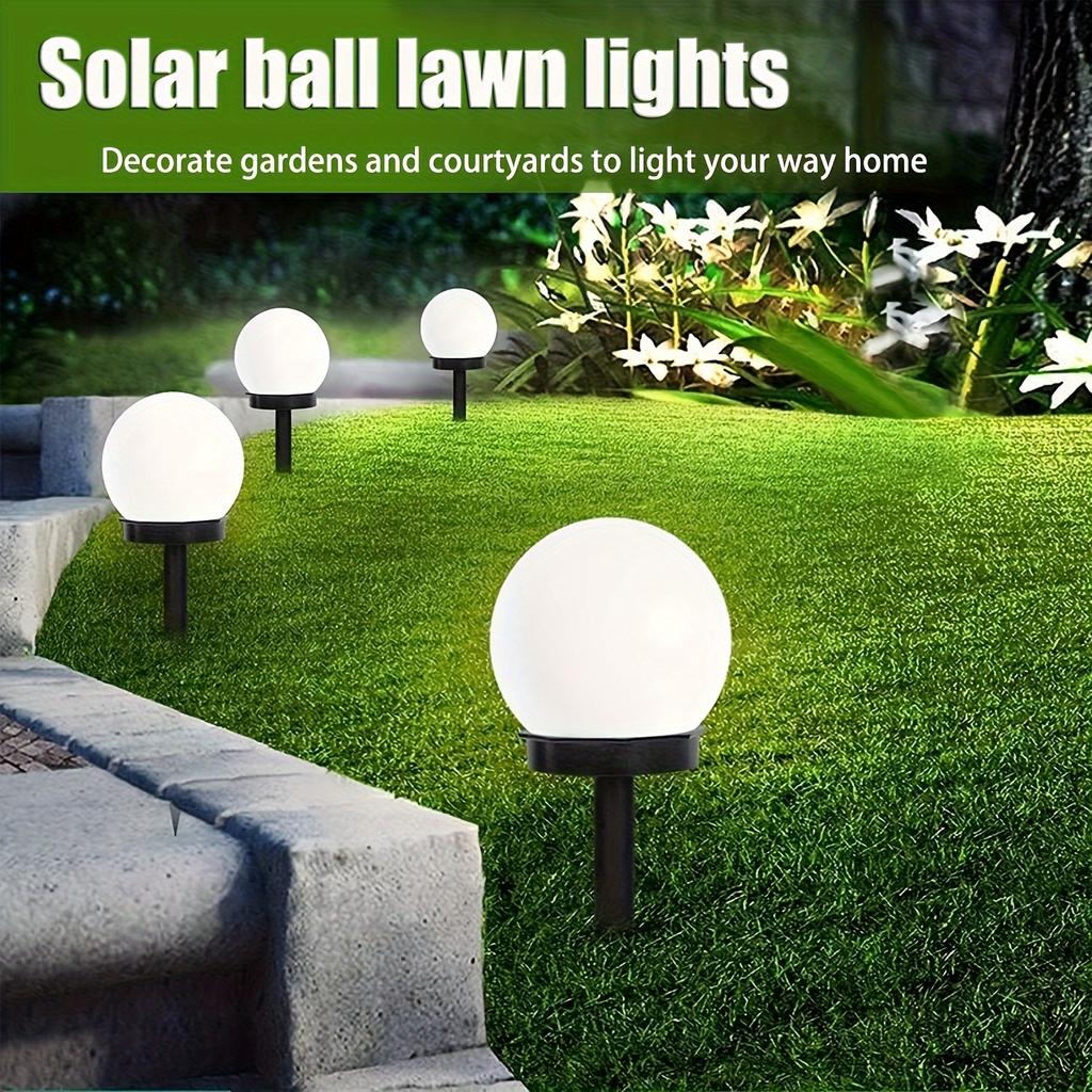 Solar Powered Ball Lawn Light Landscape Spotlight, Outdoor Spherical Courtyard Light, Suitable for Garden, Lawn, Path, and Corridor Decoration