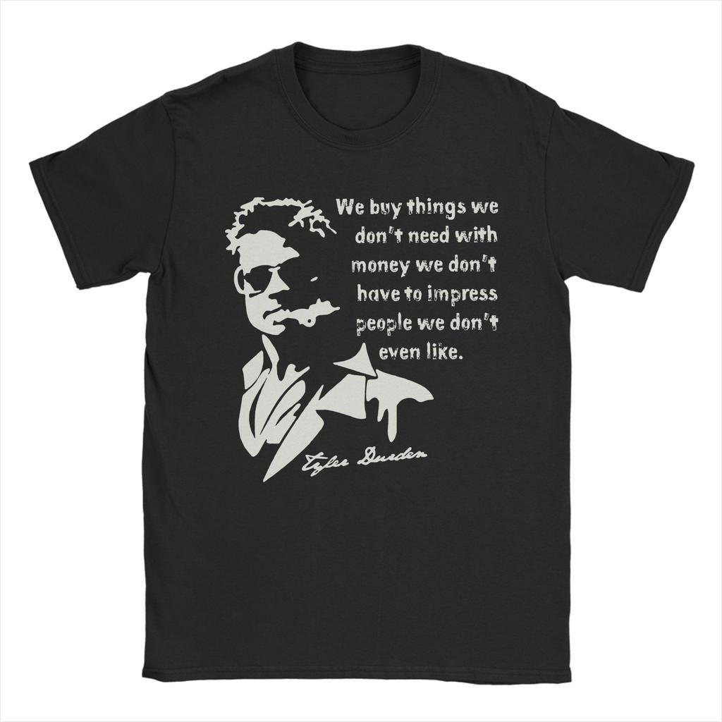Retro Movies Fight Club TShirt for Men Women  Vintage Cotton Tee Shirt Round Collar Short Sleeve T Shirt Summer Clothes