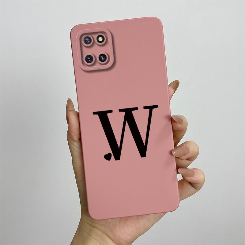For Samsung Galaxy Note10 Lite Case SM-N770F 6.7'' Cute Initial Letters Cover Soft TPU Phone Case For Samsung Note 10 Lite Bags