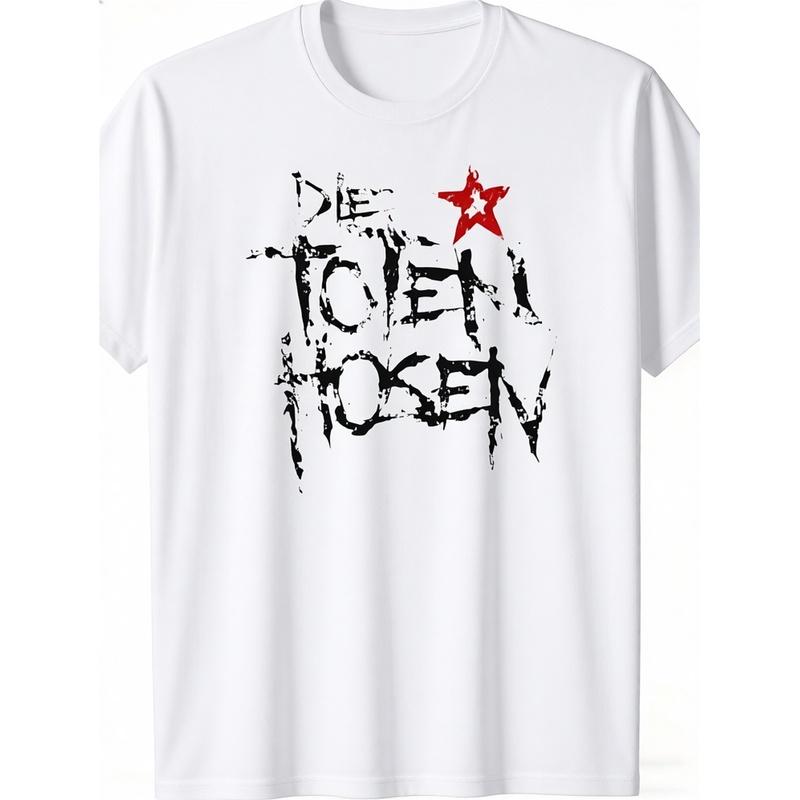 2026 NEW The Dead unisex T-Shirts for Men | Eye-Catching White Graffiti Design with Red Logo, Breathable Round Neck, Short Sleeves, Comfortable Casual