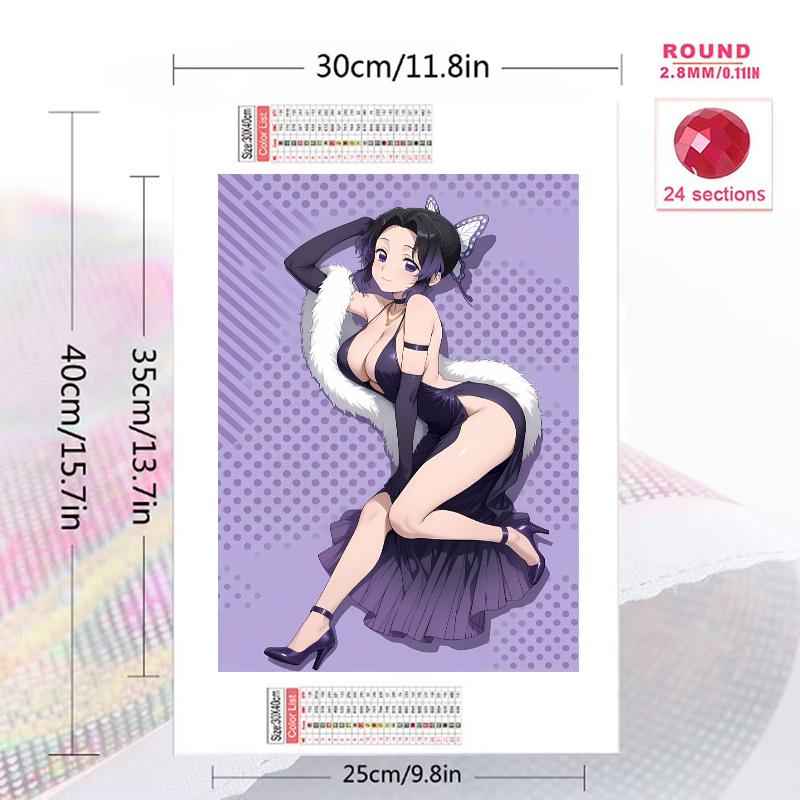 Demon Slayer 100% Round Full Drill 5D DIY Diamond Painting Embroidery Cross Stitch Rhinestone Decor