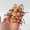 Adjustable Zodiac Goat Braided Bracelet Gold Plated Charm  Braided Rope Bracelet  Chinese Style Beads Womens