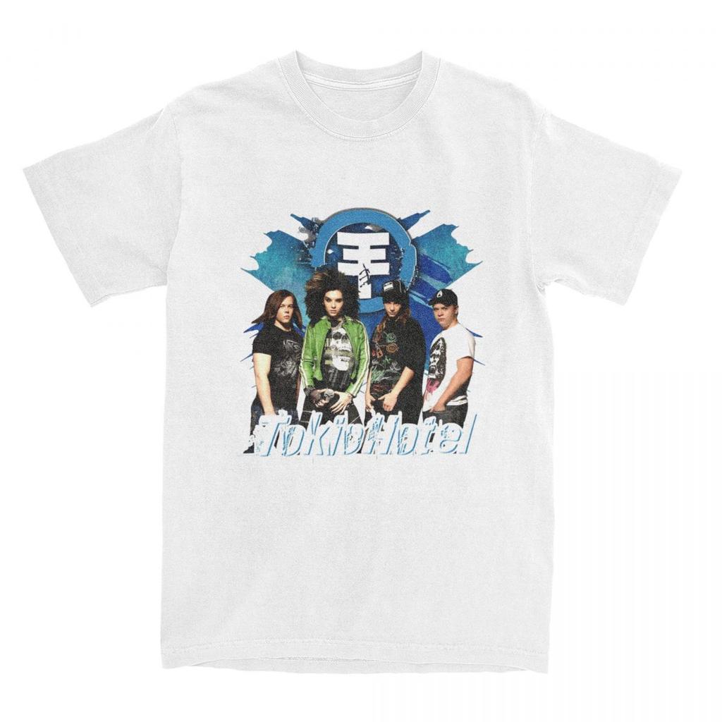 Man TShirt Tokio Hotel TShirts Leisure German Music Band Summer Tee Shirt Vintage Pattern Cotton Tops Plus Size 6XL