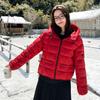 New cotton-padded clothes women's winter short fashion cotton-padded clothes women's loose warm hooded cotton-padded jacket