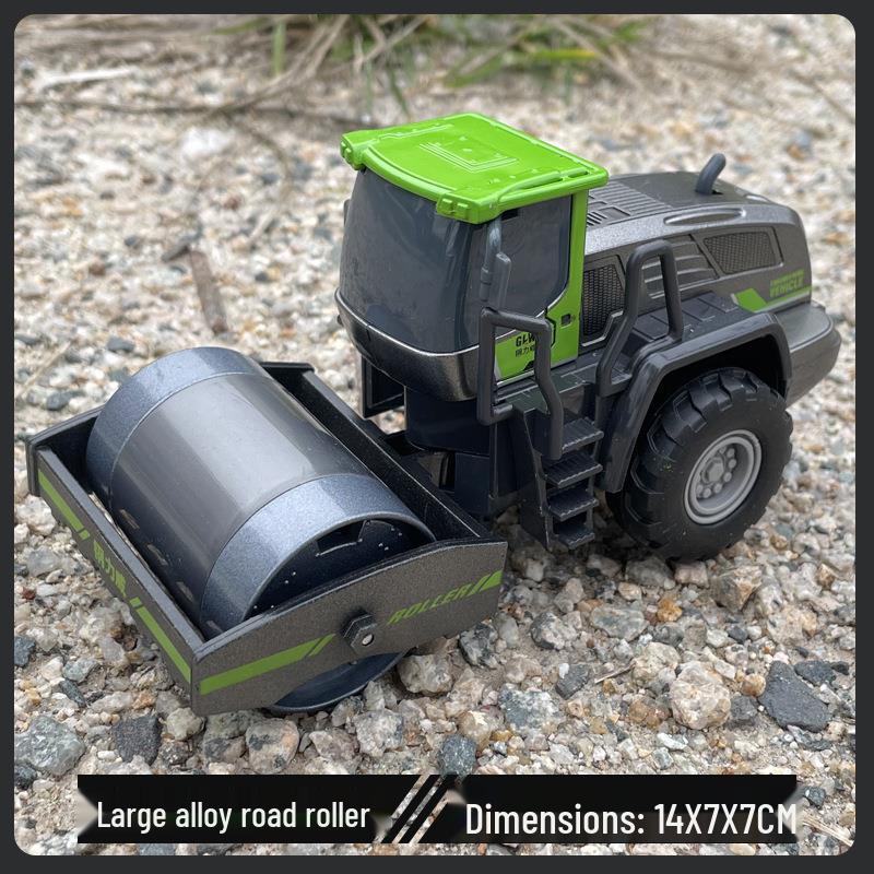 Alloy Construction Toy Set: Excavator, Mixer, Crane for Kids 0-6.