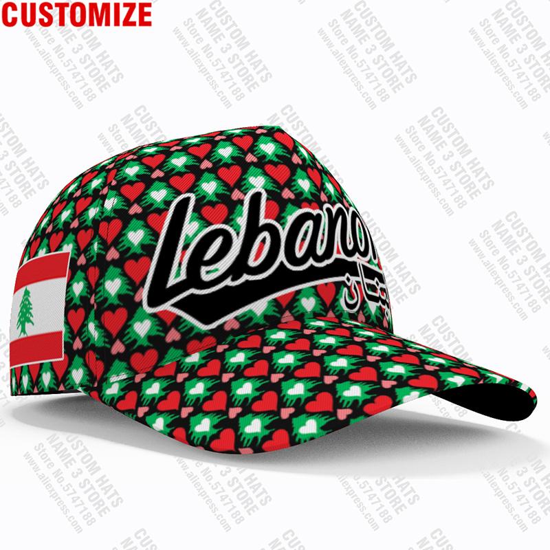 Lebanon Male Diy Free Custom Name Lbn Unisex Hat Nation Flag Lb Republic Arabic Arab Lebanese Country Print Photo Baseball Cap