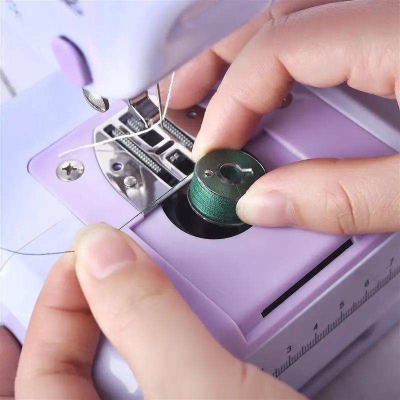 25 Colors Set Bobbin Thread Polyester Thread Spools Sewing Machine Bobbins With Storage Box For Embroidery Sewing Accessories