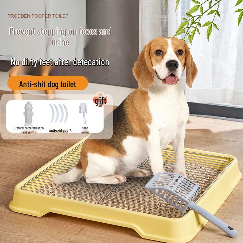 Stainless Steel Large Dog Toilet with Anti-Stomp Mesh for All Dog Sizes