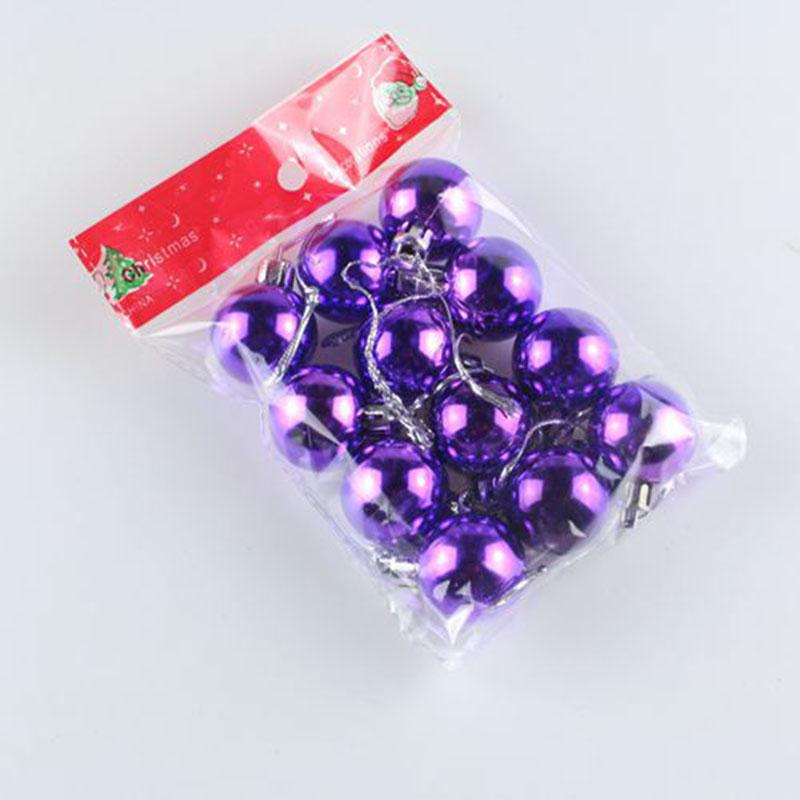 3CM Klasyczna Modna Plastikowa Bombka Bożonarodzeniowa Wisząca Ozdoba Wysokiej Jakości Galwanizowana Błyszcząca Dekoracja Choinki