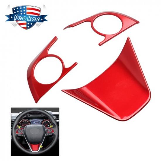 3 шт. Красная защитная накладка на руль, подходит для Toyota Camry 2018-2024