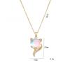 Fashion Cute Colorful Stone Fox with Zircon Necklace for Women Vintage Stainless Steel Chain Party Accessories Jewelry Gifts
