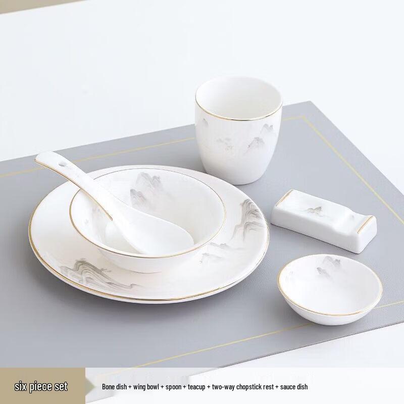 Cloud Mist Mountain Ceramic Dinnerware Set