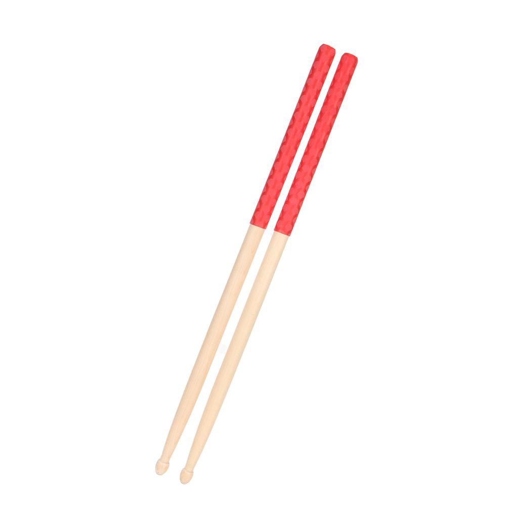 5A Drumsticks für Erwachsene Kinder Anfänger Ahorn Holzspitze Drumsticks mit rutschfestem Gummigriff für