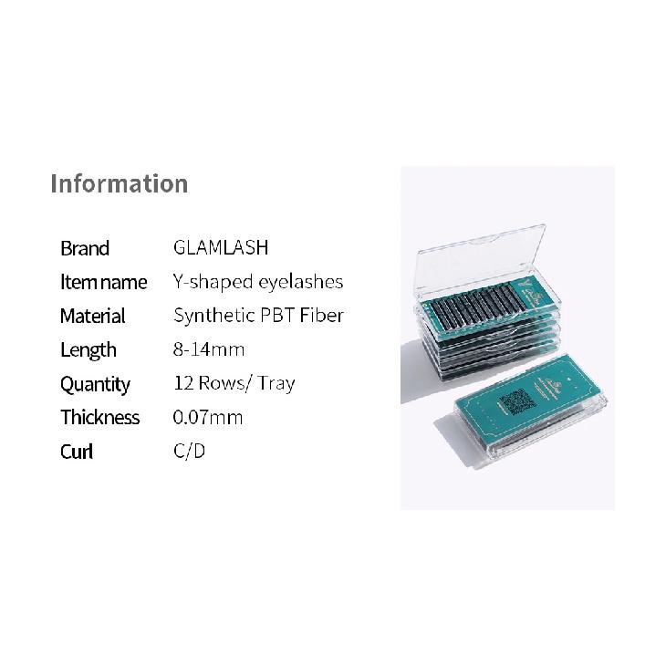 GLAMLASH W Shape Eyelash Extensions 3D4D5D Premade Volume Fan Lashes YY Style Lashes New Faux Mink Volume Lashes Natural Eyelash