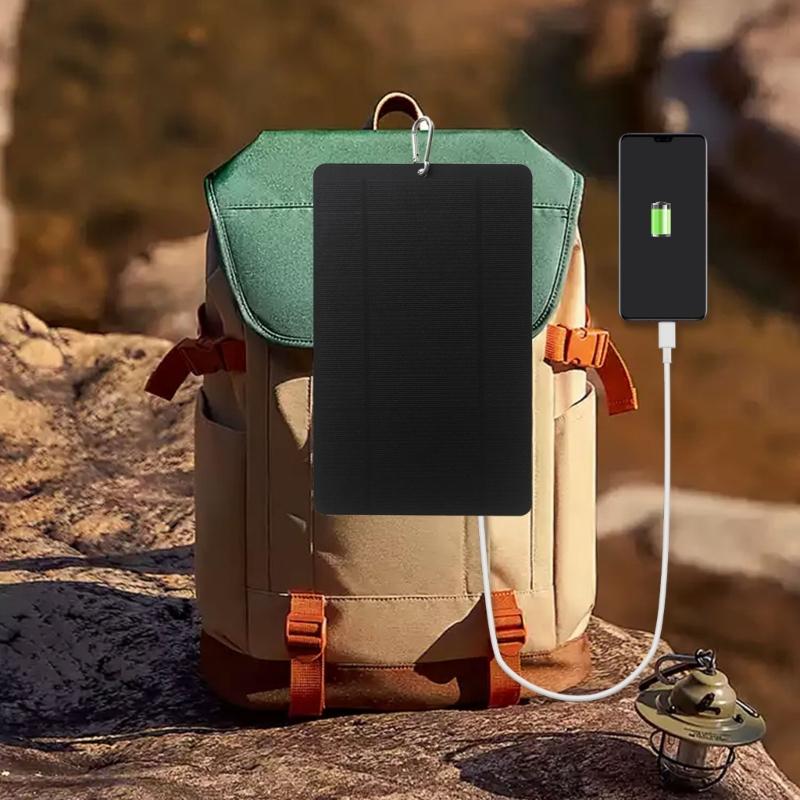 7W Solar Panel 5V Solar Cell Controller Solar Plate Adapter For Phone Car Home Camping Outdoor Battery Use