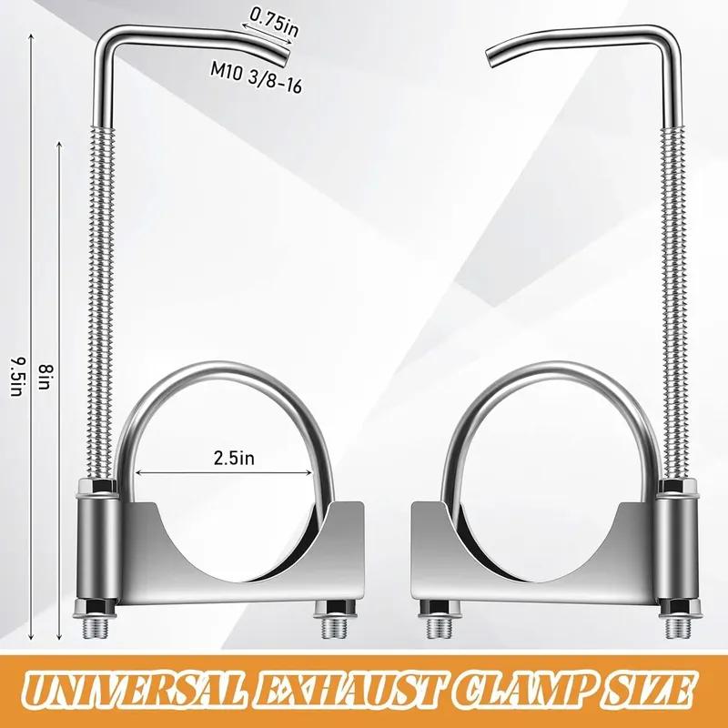 Automobile Exhaust Clamp Hook 2.5Inch/3Inch Exhaust Clamp with Hanger Exhaust Clamp Clamp with Hanger Rear Muffler Hanger