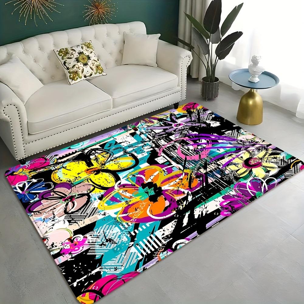 1PC Flag Pattern Kitchen Rugs Non-Slip Home Door Mats Pop Design Bathroom Rugs Bath Mat Carpet for Home Sink Laundry Decor