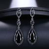 Emmaya Luxury Bridal Four Colors Vintage Allure Crystal Waterdrop Long Drop Cz Earrings For Women Wedding Jewelry Gift