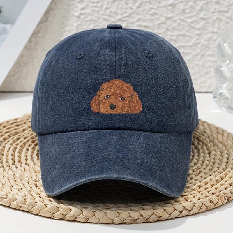 Baseball Cap Distressed Washed  Cartoon Teddy Print  Outdoor Cap Soft Top Duckbill  Dad Hat UnisexAppropriate for Any Season