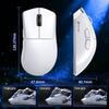 ATTACK SHARK V8 Gaming Mouse with Nordic54L15 PAW3950MAX Sensor 42000 50 DPI Increments for Fine Adjustment - Ultra-lightweight 59g±3g, DPI, (White)