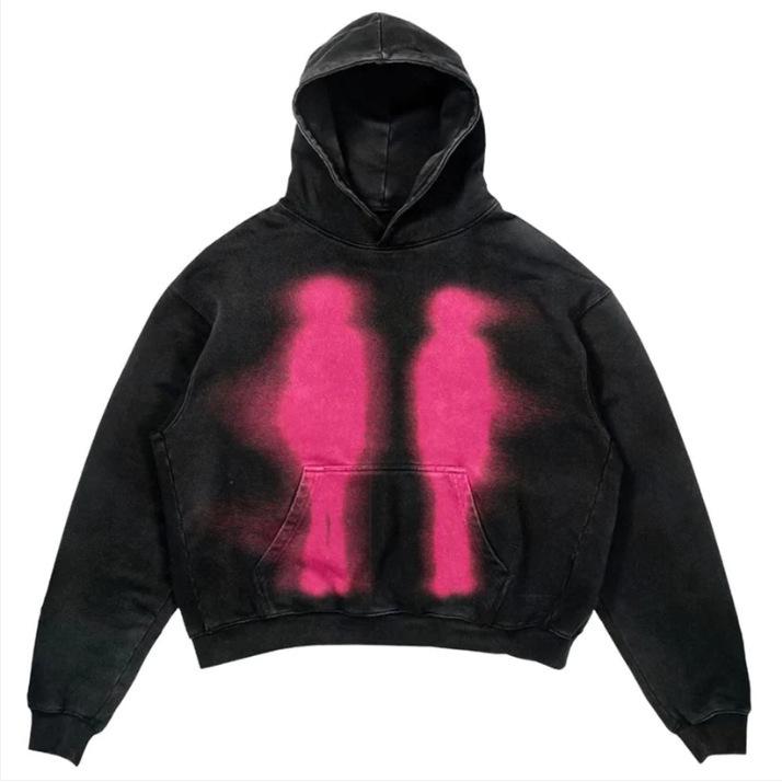 2025 Gothic Totenkopf Print Herren Hoodie - Harajuku Retro Y2K Stil