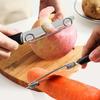 Adjustable Spring Stainless Steel Peeler, 2-in-1 Round Head Peeling Slicer Tool with White Box Packaging