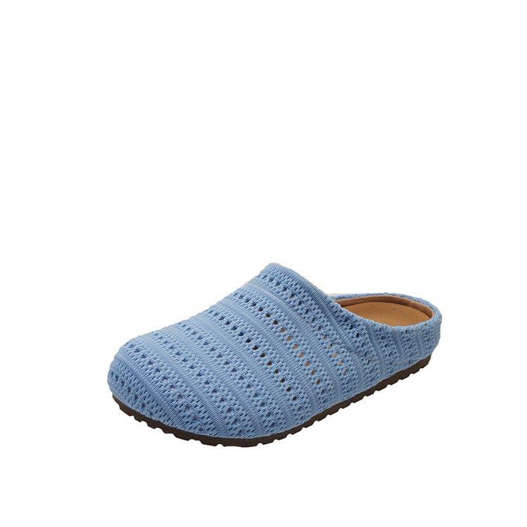 Baotou Mesh Knitted Baotou Half Slippers Women's Outer Wear Soft Bottom 2025 Spring New French Retro Casual Versatile