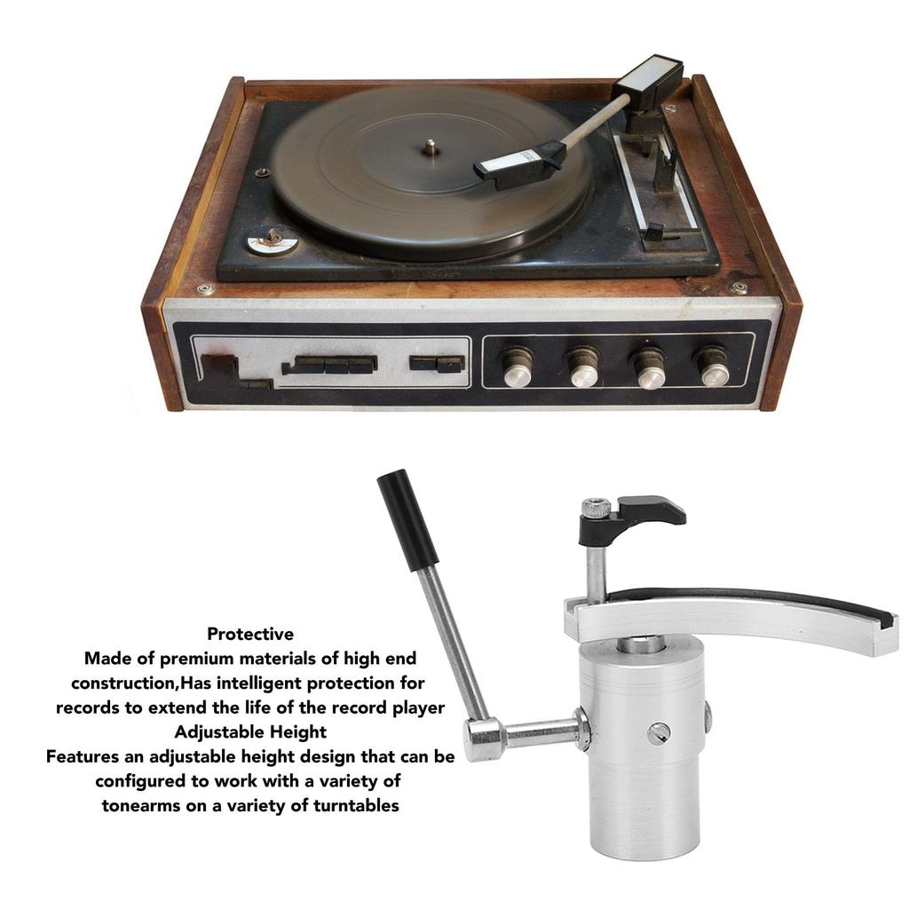Tonearm Lifter, Height Adjustable Automatic Tonearm Lifter, High-End Tonearm Safety Riser for LP Turntable Disc Record Players