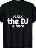 Men'S Retro "Relax The DJ Is Here" Graphic T-Shirt - Funny Music DJ Tee with Neo