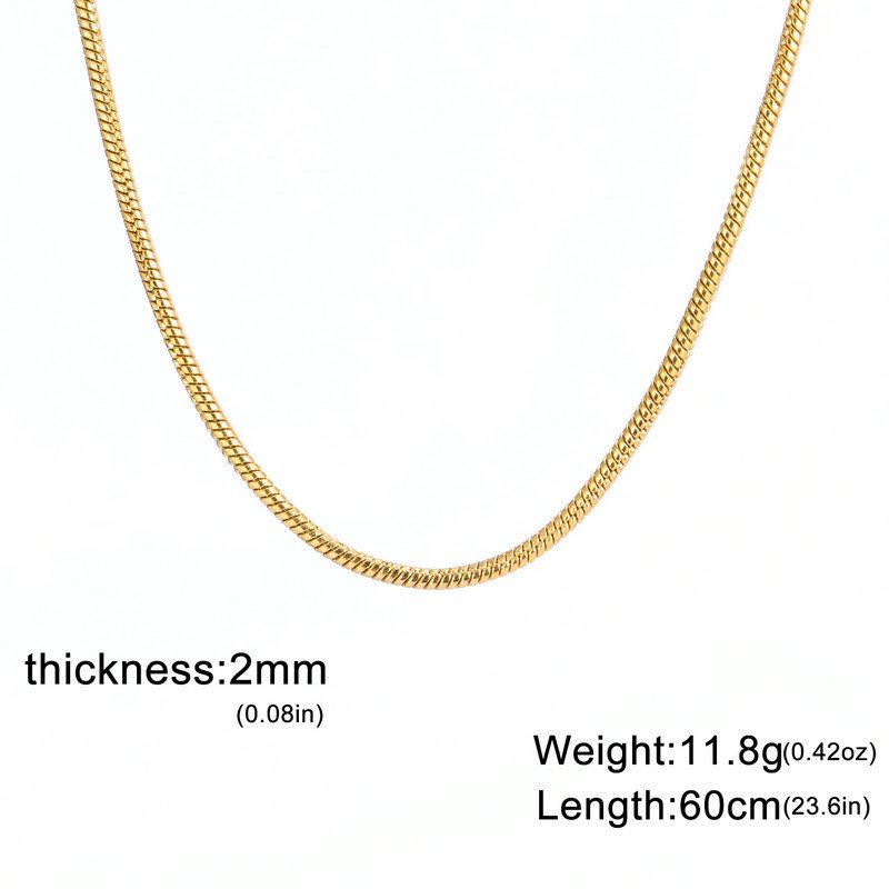 Superfine Round Snake Bone Chain Necklace - 0.9/1.2/1.5/2mm Thick, Versatile Clavicle Accessory for DIY Jewelry Making