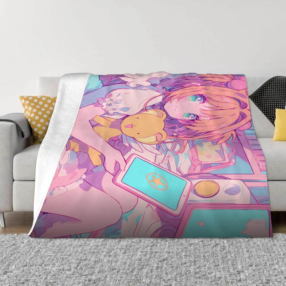 

Плед вязаный Cardcaptor Sakura Кинг-сайз Микрофибра Постельное белье Пушистые Мягкие Пледы и Покрывала Накидка на Кровать Интерьер для Дома Колени 30x40in