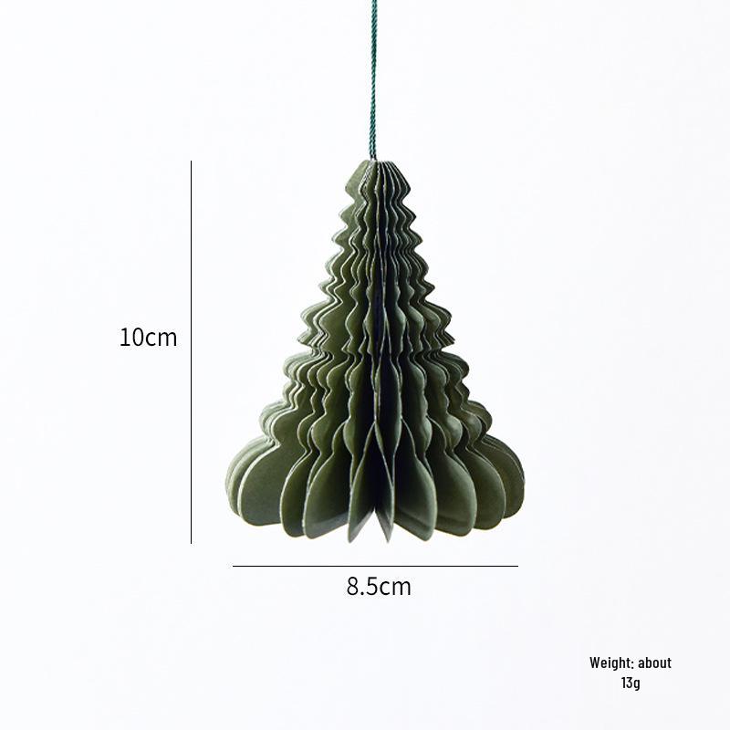 NUCHI Christmas Tree Ornaments: Origami Honeycomb Snowman Ball Pendants