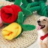 Dog Toy Rose Shape With Squeaky Stimulating Bells And Easy Gripping Handle for Puppies Training Dog Toy