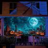 Halloween Ghost Garage Banner - Vibrant Polyester Fabric, Large Outdoor Wall Decorationzyc