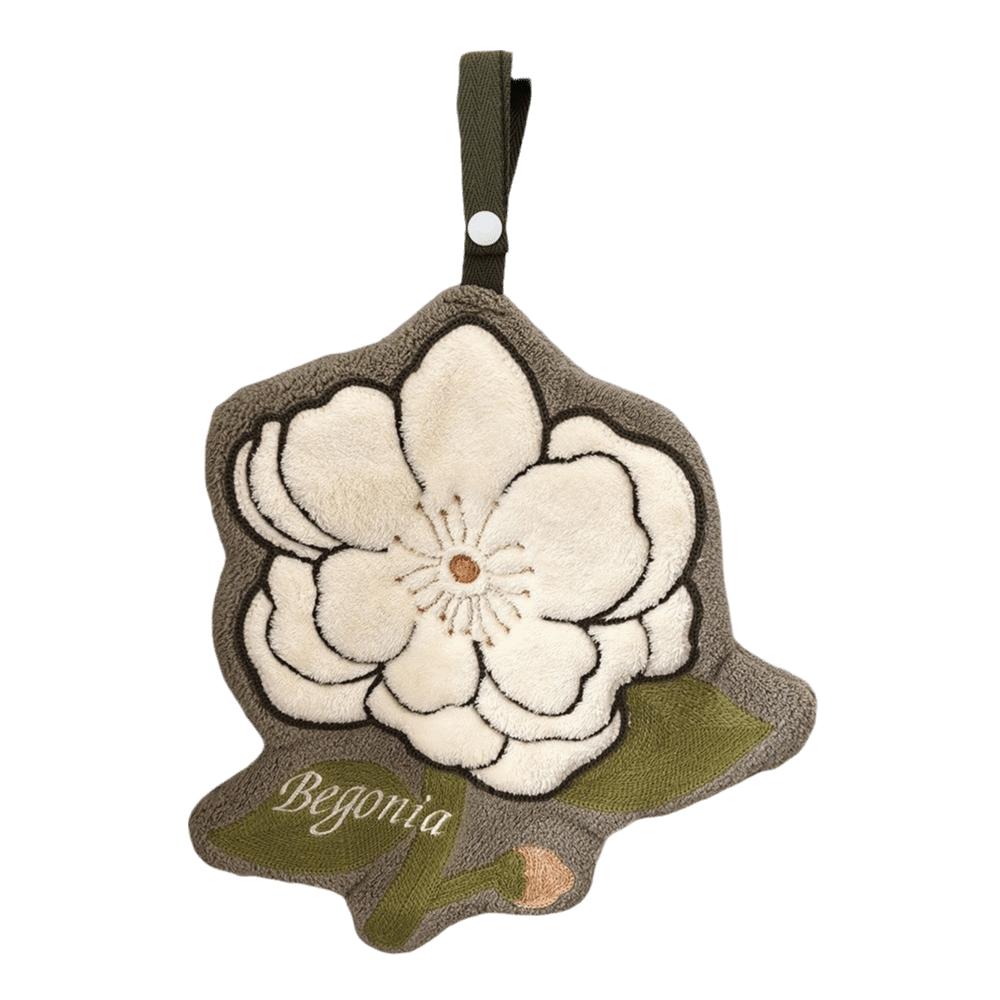 Absorbent Hanging Hand Towel Fabric Flower Hand Towel Gifts Floral Hand Towel  Kitchen Use