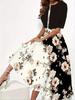 2026 Women's Autumn Floral Print Long Dress & Coat Set