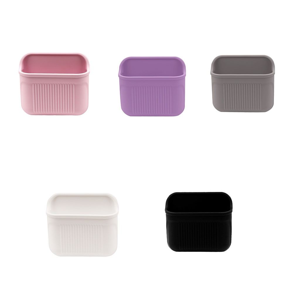 Self-adhesive Silicone Toothbrush Holder Wall Mounted Storage Box  Bathroom  Organizer