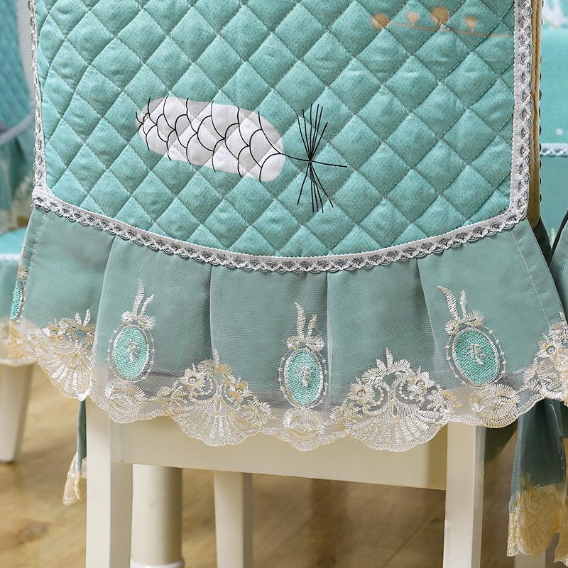 Nordic Style Home Coffee Table Tablecloth Quilted Lace Chair Cover Anti Slip Wear-resistant Dustproof and Beautifying Decorat Cloth Machine Washable