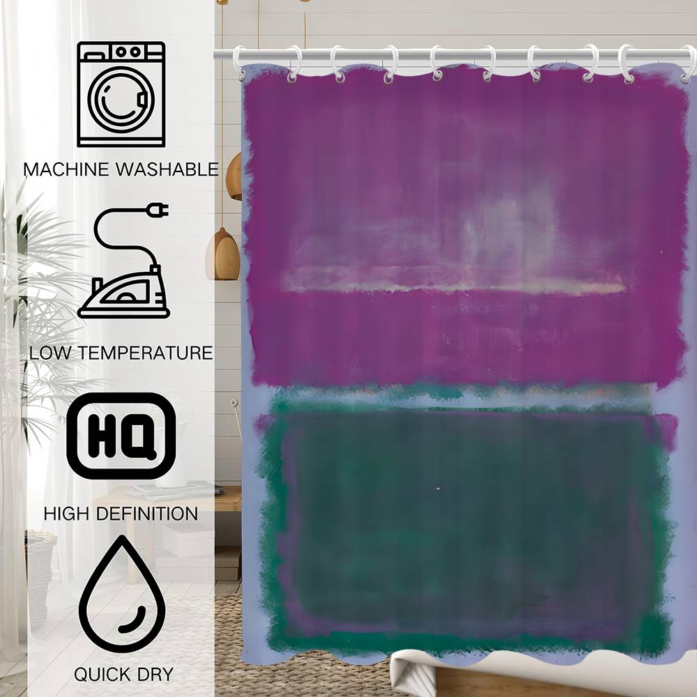 Mark Rothko Klassisch Vintage 1-teiliges Muster Duschvorhang Plus Haken Wasserdicht Maschinenwaschbar Polyesterstoff Abstrakt
