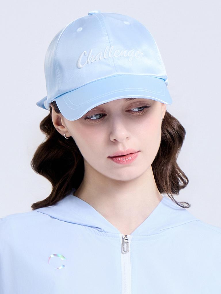 CHALLENGER Women'S Logo Point Ribbon Detachable Ball Cap Sky Blue