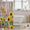 Rustic Sunflower Shower Curtain Wooden Barn Door Home Love Sign Farmhouse Decor Yellow Flowers Bathroom Accessories Waterproof