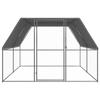 3154376 vidaXL Poulailler d'extérieur 3x4x2 m Acier galvanisé