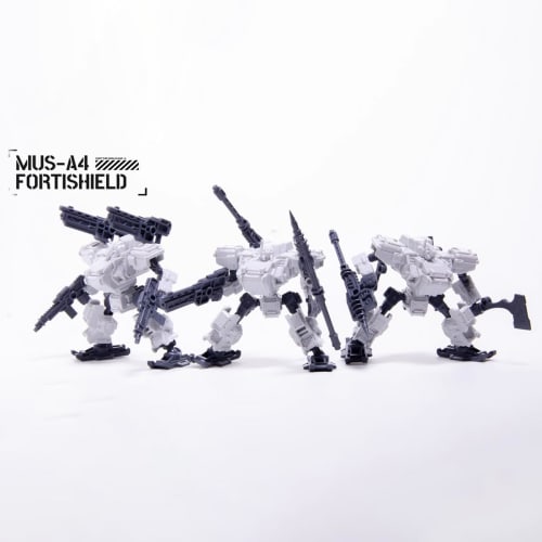 HiPlay Chief Continent 1/60 Scale Solid Shield Team Silver Peak Unit White Pre-Colored Plastic Model Kit