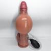 9,84" Realistischer aufblasbarer Silikon-Dildo, erweiterbares verdickendes Penis-Spielzeug mit starker Saugnapf, freihändiger Hautgefühl-Stimulator