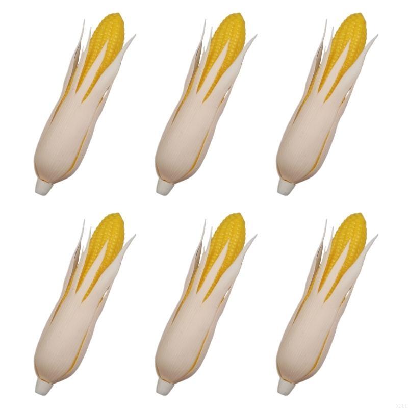 6Pcs Artificial Corn Simulation Vegetable Decoration for Thanksgiving Decoration X3UC