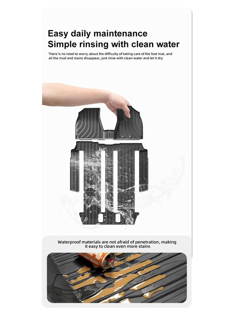 Eco-Friendly TPE Trunk and Foot Mats for 2014-2021 Toyota Voxy 80 Series