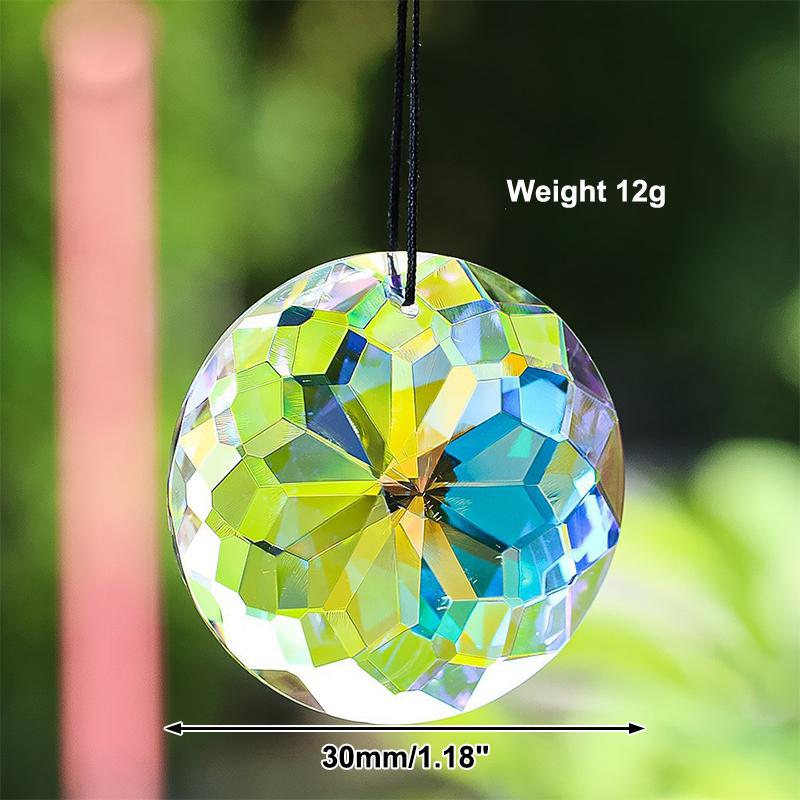 30Mm Clear Crystal Glass Prism Hanging Rainbow Maker Suncatcher Home Decoration