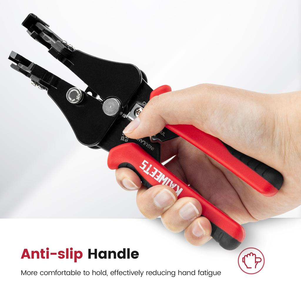 KAIWEETS Wire Stripper Cable Cutter with Simple Crimping for Stripping 3-in-1 Function, Insulation, 8-24AWG (0.2~8.0mm²) KWS-113A…